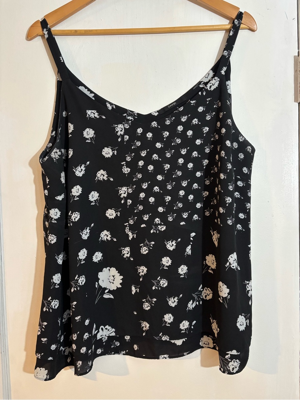 George Black & gray Floral Cami Top